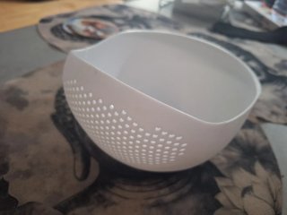 Colador de cocina blanco
