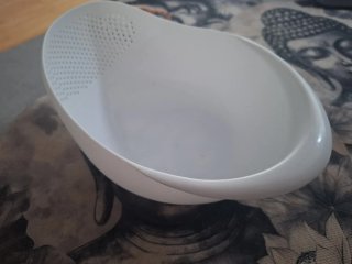 Colador de cocina blanco