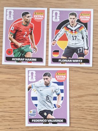 3 Extra Stickers Morado (Foto) FIFA World Cup 2026