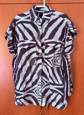 Camisa Massimo Dutti Estampado Cebra