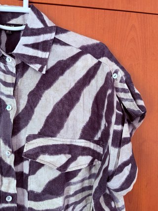 Camisa Massimo Dutti Estampado Cebra