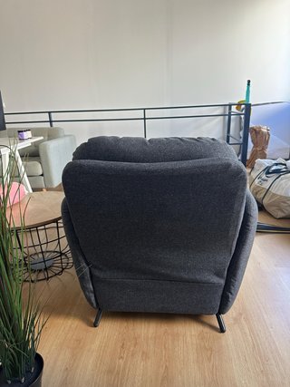 Sillón relax reclinable gris oscuro
