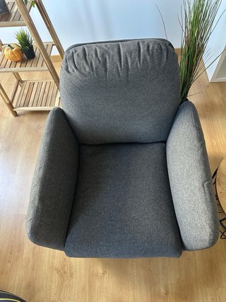Sillón relax reclinable gris oscuro