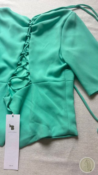 Top crop Laura Bernal verde M/38