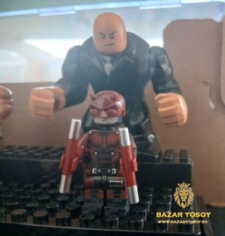Figuras Custom Lego Daredevil vs Kingpin Marvel