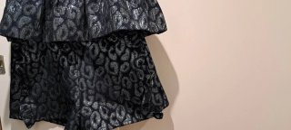 Traje Mango Negro y Plateado