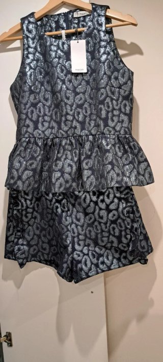 Traje Mango Negro y Plateado