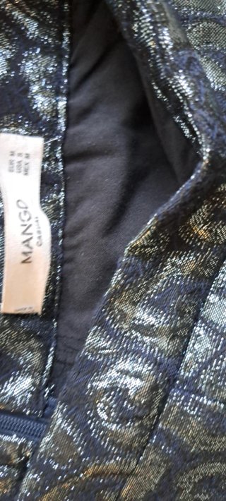 Traje Mango Negro y Plateado