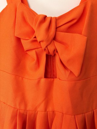 Vestido naranja ceremonia lazo talla 40