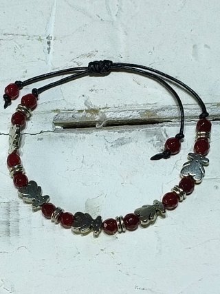 Pulsera Rodolitas, Ositos y Piel