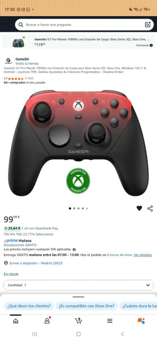 Mando GameSir G7 Pro Tri-Mode Xbox