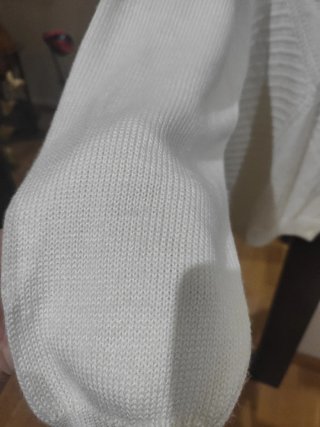 Chaqueta blanca punto con bordado