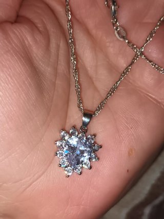 Conjunto Plata Corazón Morado y Circonitas