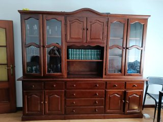 Mueble de salón madera maciza 245x202x41