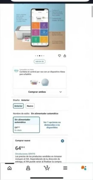 Impresora HP DeskJet 2720e - Blanca