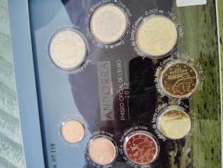 Lote monedas Andorra 2017
