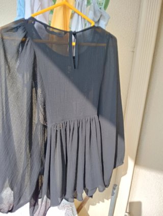 Mango Top Preto Bordado Tamanho S