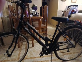 Bicicleta de paseo negra