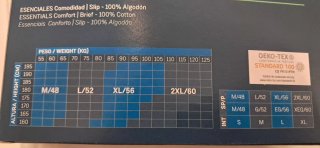 Pack 2 Slips Abanderado. Talla XEG (60). Blancos