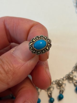 Set Collana e Orecchini Argento Blu