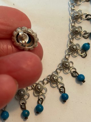 Set Collana e Orecchini Argento Blu