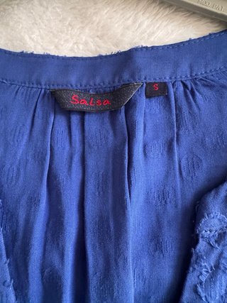 Vestido midi azul Salsa