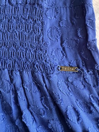 Vestido midi azul Salsa