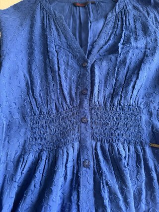 Vestido midi azul Salsa