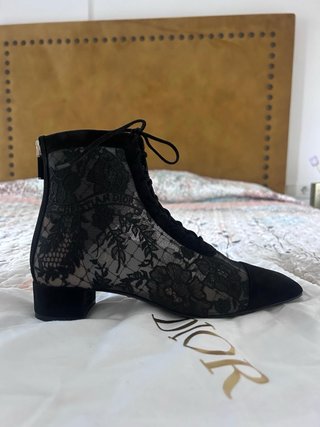 Original Botín Dior encaje negro