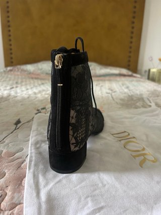 Original Botín Dior encaje negro