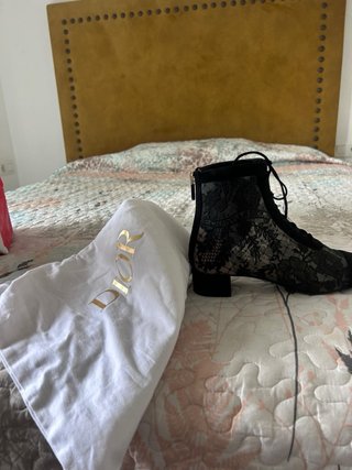 Original Botín Dior encaje negro