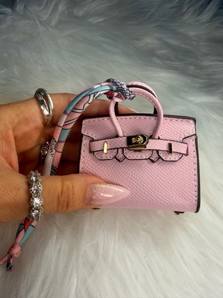 Mini bolso rosa 7.5 x 7.5 cm