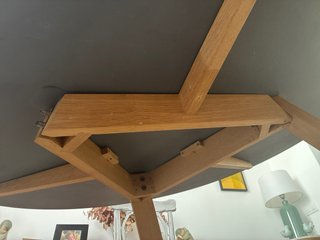 Tablero mesa comedor redonda efecto microcemento
