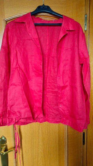 Conjunto Lino Blusa y Pantalón Rojo