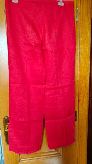 Conjunto Lino Blusa y Pantalón Rojo