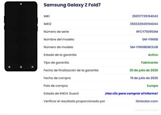Samsung Galaxy Z Fold 7 512GB Azul(SemiNuevo)