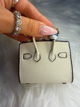Mini bolso 7.5x7.5cm beige multicolor