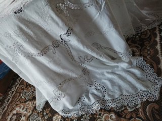 Elegante copriletto in puro lino