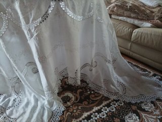 Elegante copriletto in puro lino