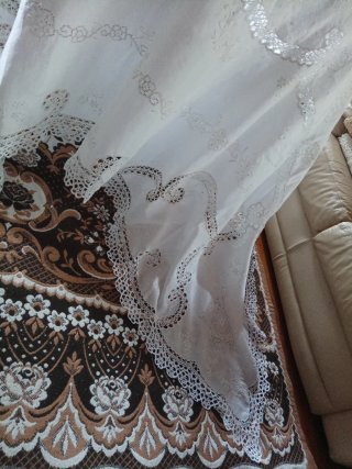Elegante copriletto in puro lino
