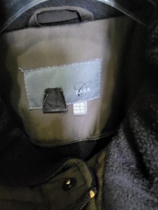 Abrigo Zara Gris Oscuro Talla XL