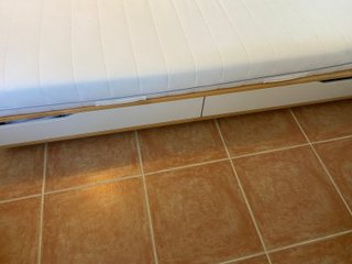 Cama 140x200 con 4 cajones y colchón