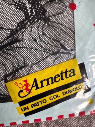 Collant Arnetta pizzo nero vintage