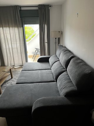 Sofá cama chaise longue gris