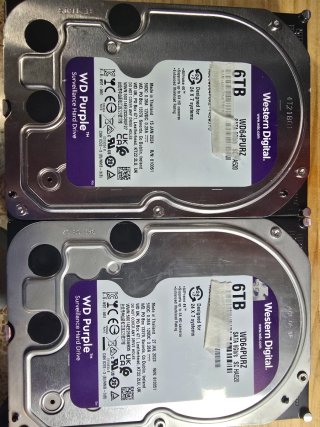 2x WD Purple 6TB HDD