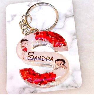 Llavero Letra Betty Boop personalizado