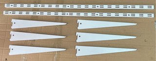 Kit Soportes Doble Estantería Blanco