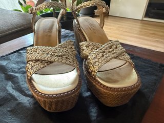 Sandalias Carmela Mujer Talla 40 Doradas