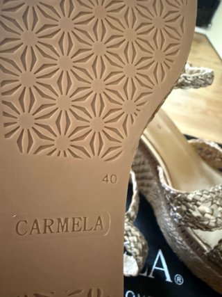 Sandalias Carmela Mujer Talla 40 Doradas
