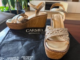 Sandalias Carmela Mujer Talla 40 Doradas